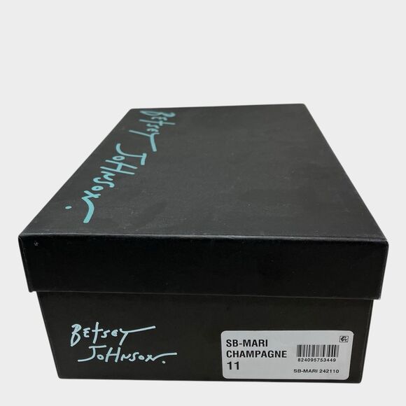 Betsey Johnson Sparkly Block Heel 11 Rhinestone Sliver Evening - Picture 6 of 11